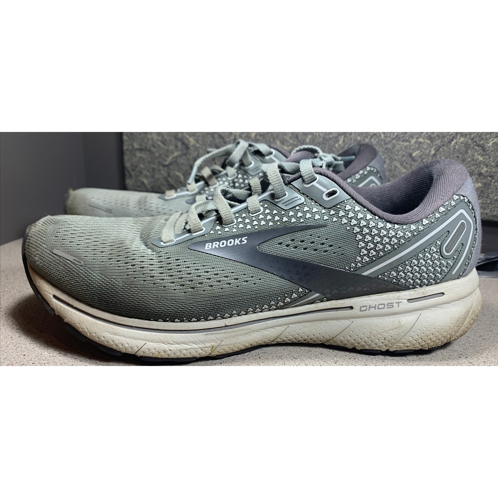 Brooks Ghost 14 Grey Alloy/Oyster Sneakers for Men - Size 10.5 D - Running Shoes